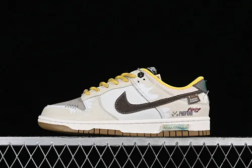 All Categories Nk SB Dunk Series Nk SB Dunk Low Low-top sneakers Nk Dunk Low Panda Prank Age of Sail Sail Yellow Brown SB strap low-top casual sneakers FV3629-371